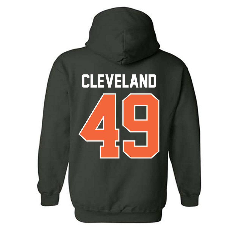 Miami - NCAA Baseball : Jackson Cleveland - Sports Shersey Hooded Sweatshirt-1