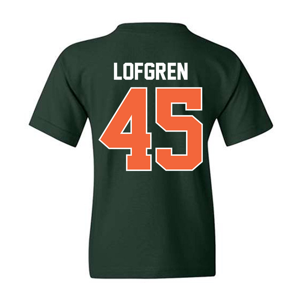 Miami - NCAA Baseball : Brixton Lofgren - Sports Shersey Youth T-Shirt-1