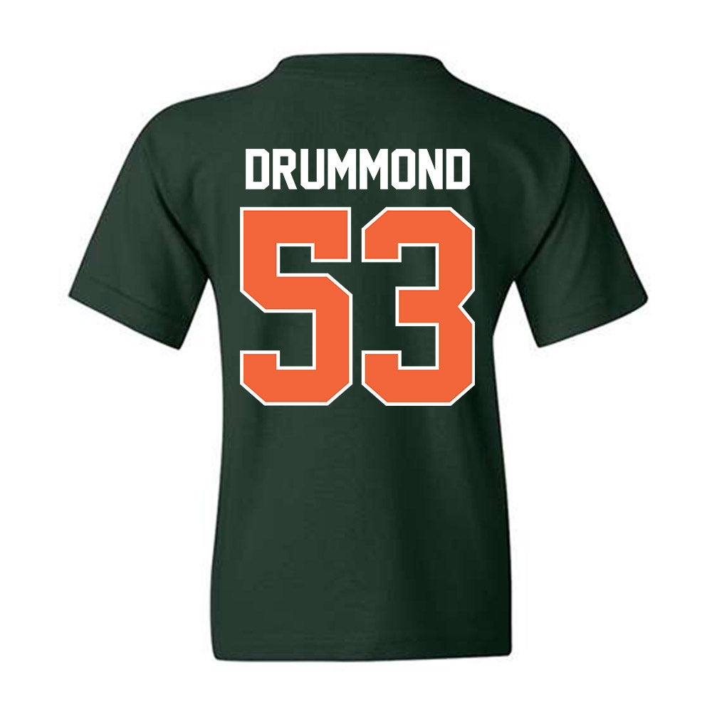 Miami - NCAA Baseball : Lj Drummond - Sports Shersey Youth T-Shirt-1