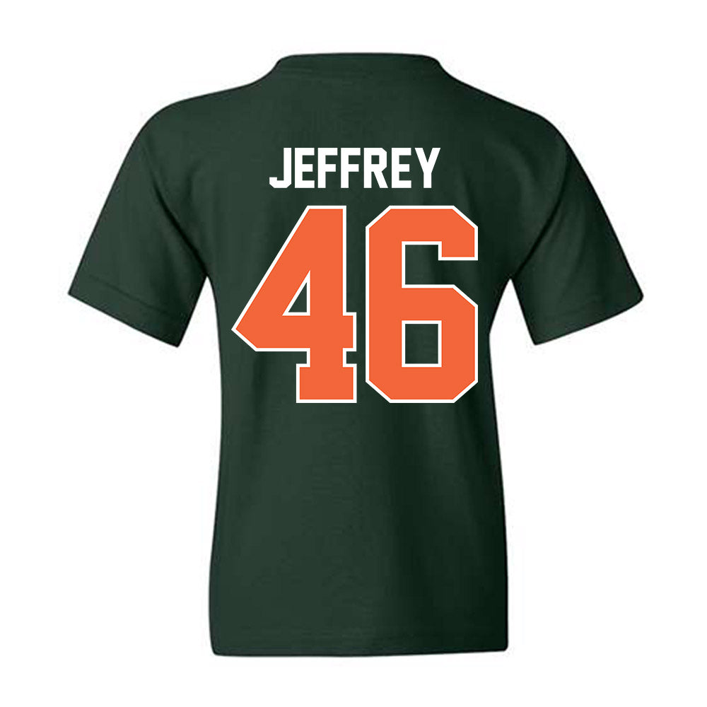 Miami - NCAA Baseball : Donavan Jeffrey - Sports Shersey Youth T-Shirt-1
