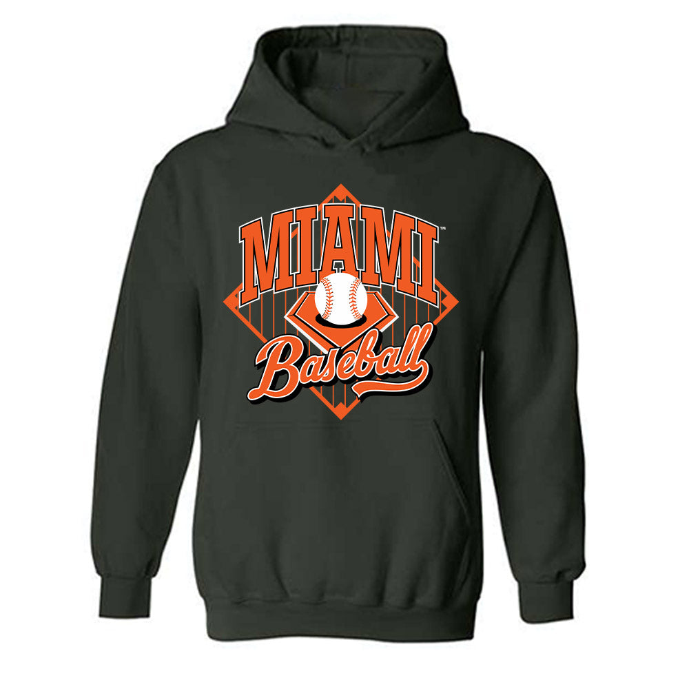 Miami - NCAA Baseball : Mario Magana - Sports Shersey Hooded Sweatshirt-0