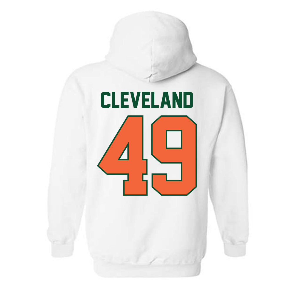 Miami - NCAA Baseball : Jackson Cleveland - Sports Shersey Hooded Sweatshirt-1