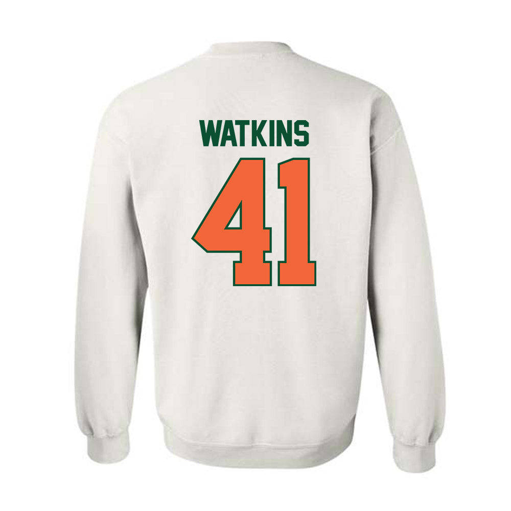 Miami - NCAA Baseball : Jailen Watkins - Sports Shersey Crewneck Sweatshirt-1