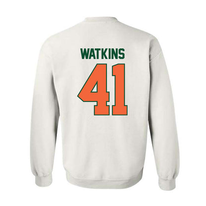 Miami - NCAA Baseball : Jailen Watkins - Sports Shersey Crewneck Sweatshirt-1