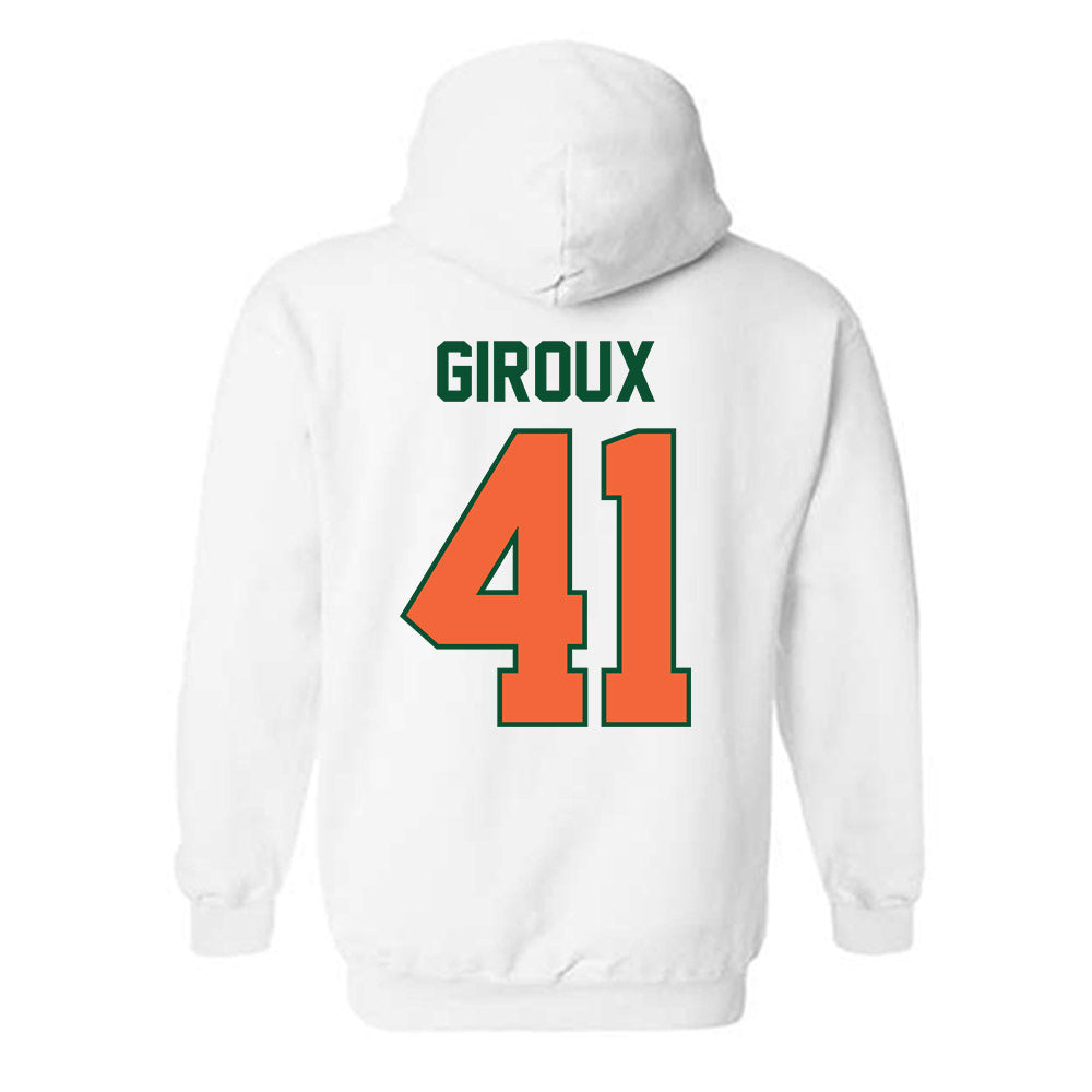 Miami - NCAA Baseball : Alexander Giroux - Sports Shersey Hooded Sweatshirt-1