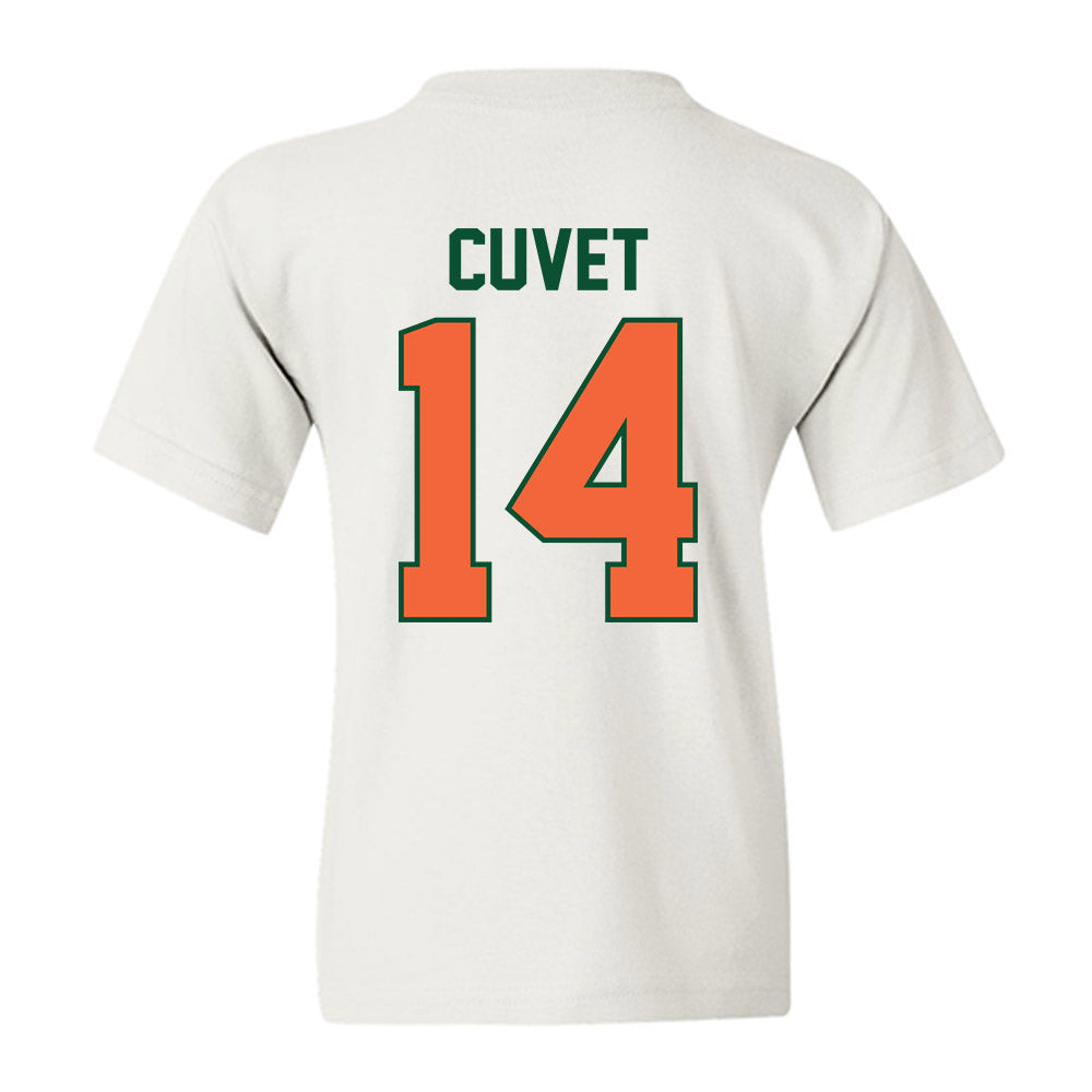 Miami - NCAA Baseball : Daniel Cuvet - Sports Shersey Youth T-Shirt-1