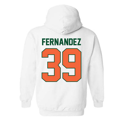 Miami - NCAA Baseball : Michael Fernandez - Sports Shersey Hooded Sweatshirt-1