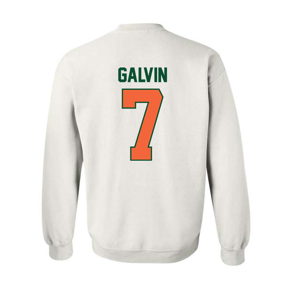 Miami - NCAA Baseball : Max Galvin - Sports Shersey Crewneck Sweatshirt-1