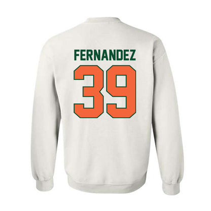 Miami - NCAA Baseball : Michael Fernandez - Sports Shersey Crewneck Sweatshirt-1