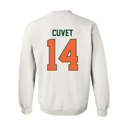 Miami - NCAA Baseball : Daniel Cuvet - Sports Shersey Crewneck Sweatshirt-1