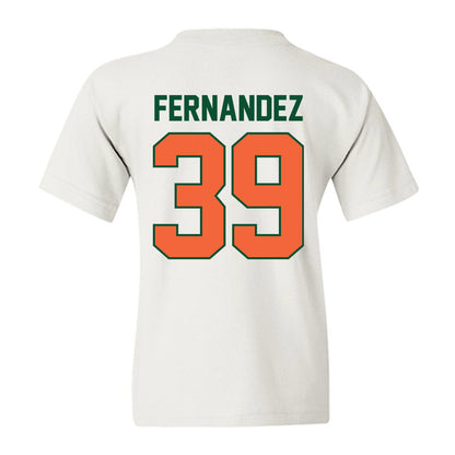 Miami - NCAA Baseball : Michael Fernandez - Sports Shersey Youth T-Shirt-1