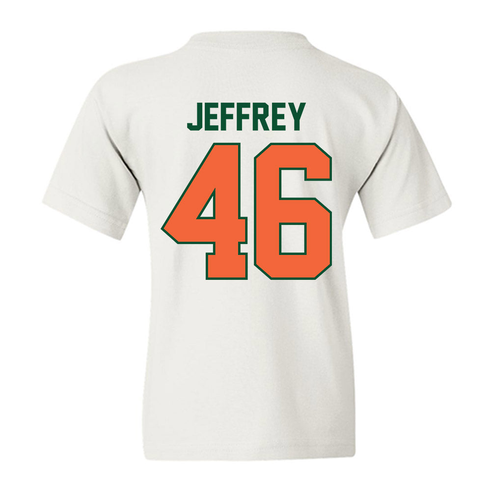 Miami - NCAA Baseball : Donavan Jeffrey - Sports Shersey Youth T-Shirt-1