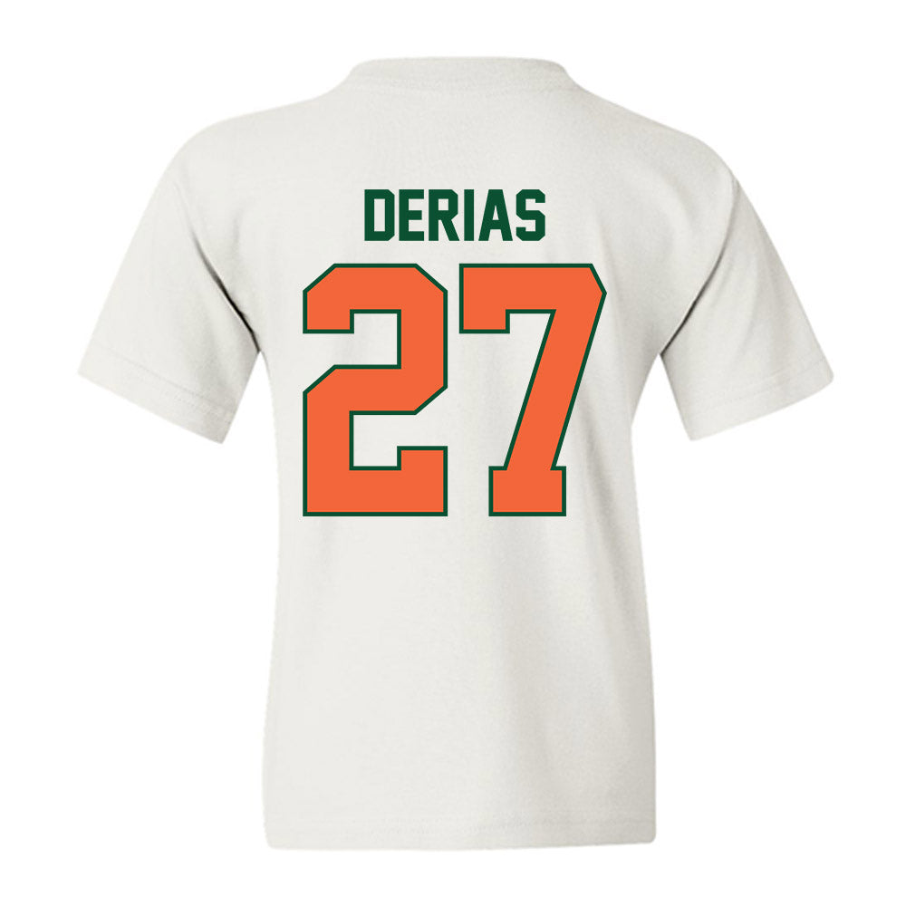 Miami - NCAA Baseball : Howard Tate DeRias - Sports Shersey Youth T-Shirt-1