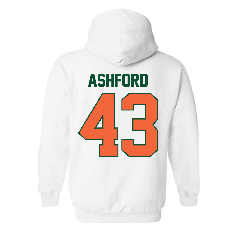 Miami - NCAA Baseball : Ryan Ashford - Sports Shersey Hooded Sweatshirt-1