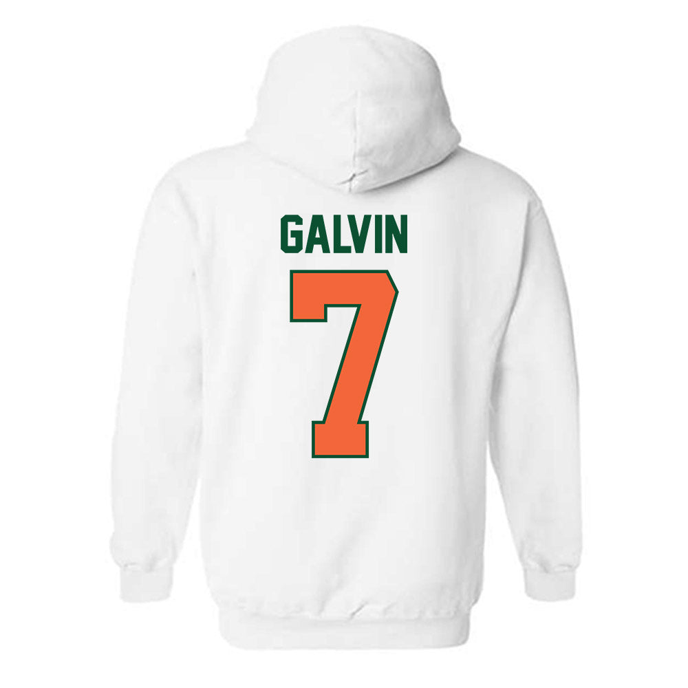 Miami - NCAA Baseball : Max Galvin - Sports Shersey Hooded Sweatshirt-1