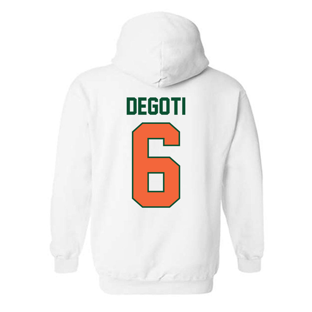 Miami - NCAA Baseball : Brandon DeGoti - Sports Shersey Hooded Sweatshirt-1