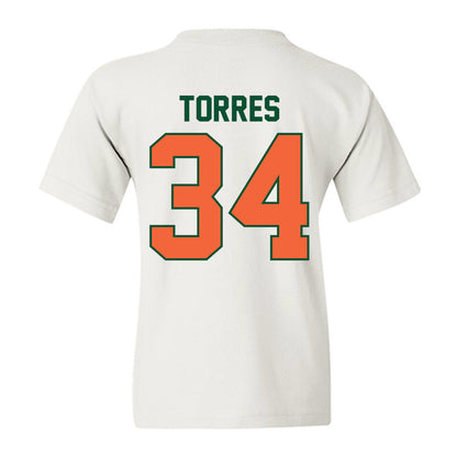 Miami - NCAA Baseball : Michael Torres - Sports Shersey Youth T-Shirt-1