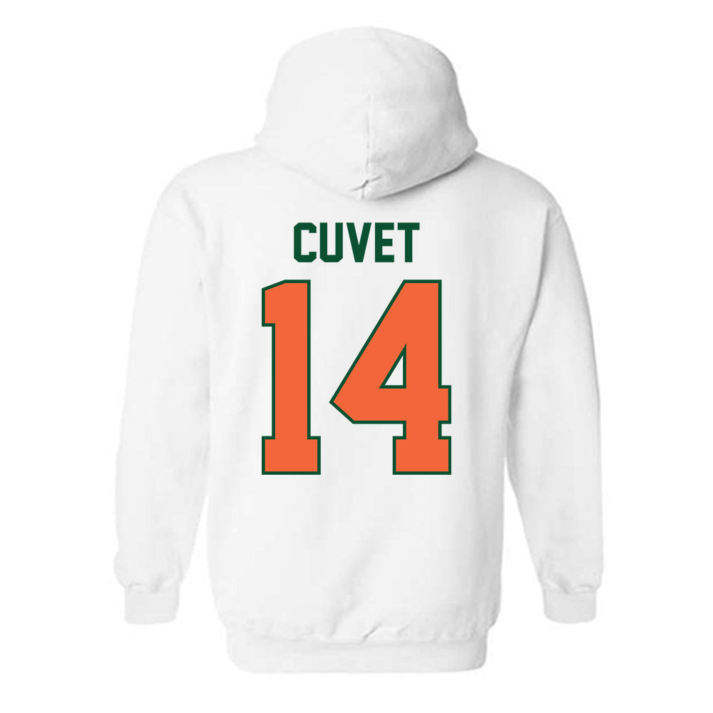Miami - NCAA Baseball : Daniel Cuvet - Sports Shersey Hooded Sweatshirt-1