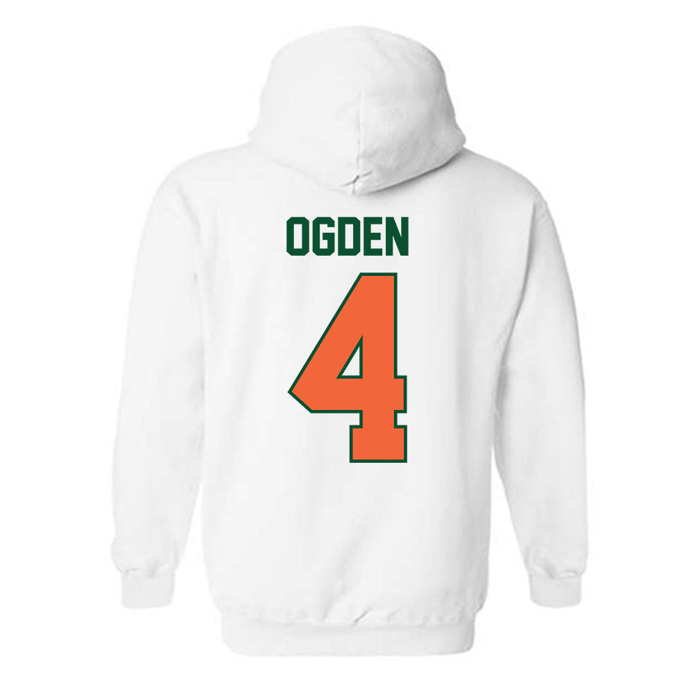 Miami - NCAA Baseball : Jake Ogden - Sports Shersey Hooded Sweatshirt-1