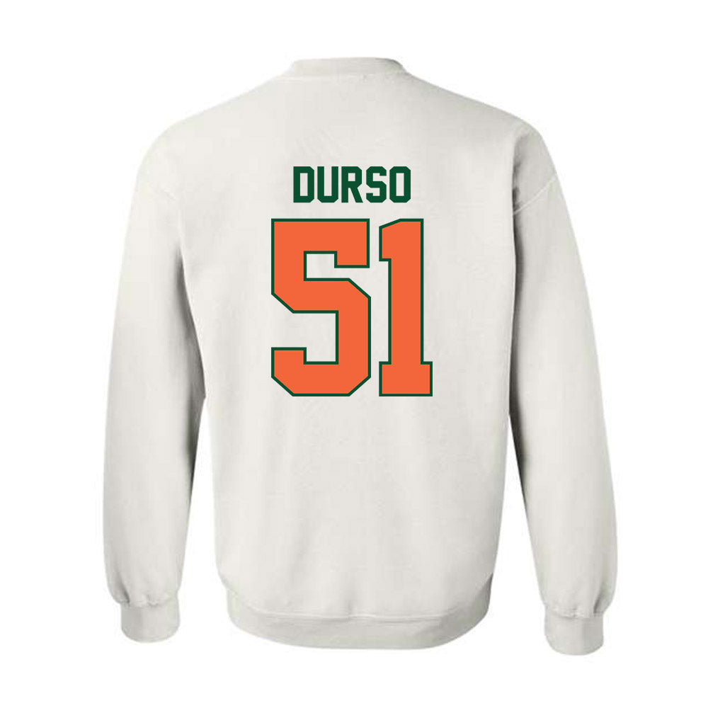 Miami - NCAA Baseball : Jack Durso - Sports Shersey Crewneck Sweatshirt-1