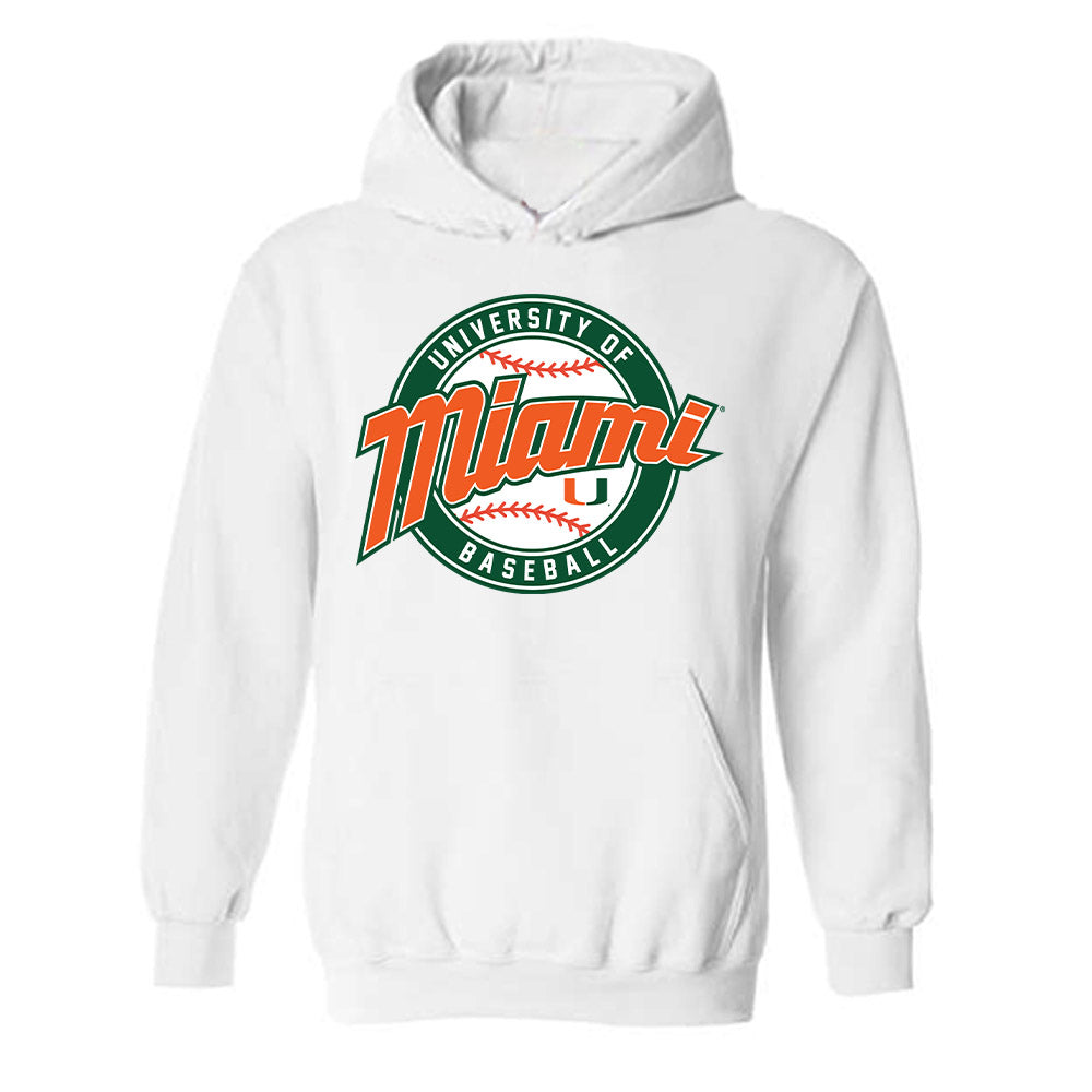 Miami - NCAA Baseball : Carson Fischer - Sports Shersey Hooded Sweatshirt-0