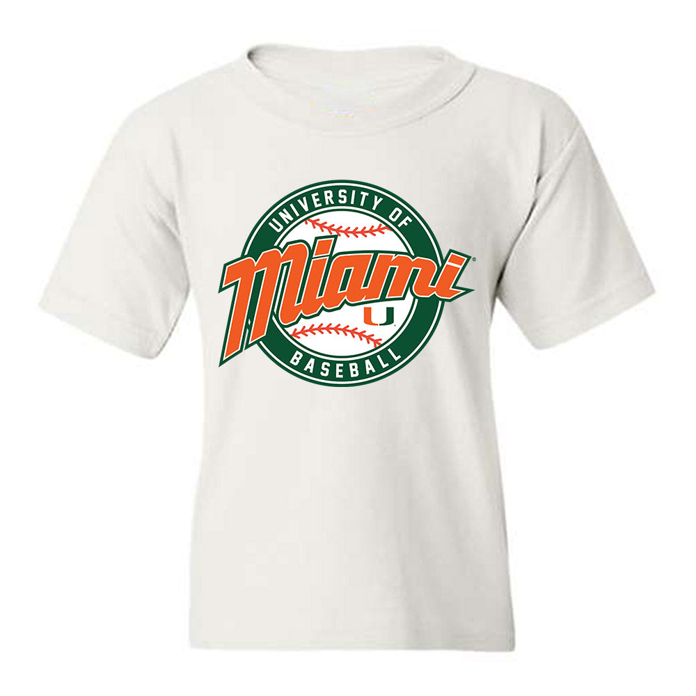 Miami - NCAA Baseball : Howard Tate DeRias - Sports Shersey Youth T-Shirt-0