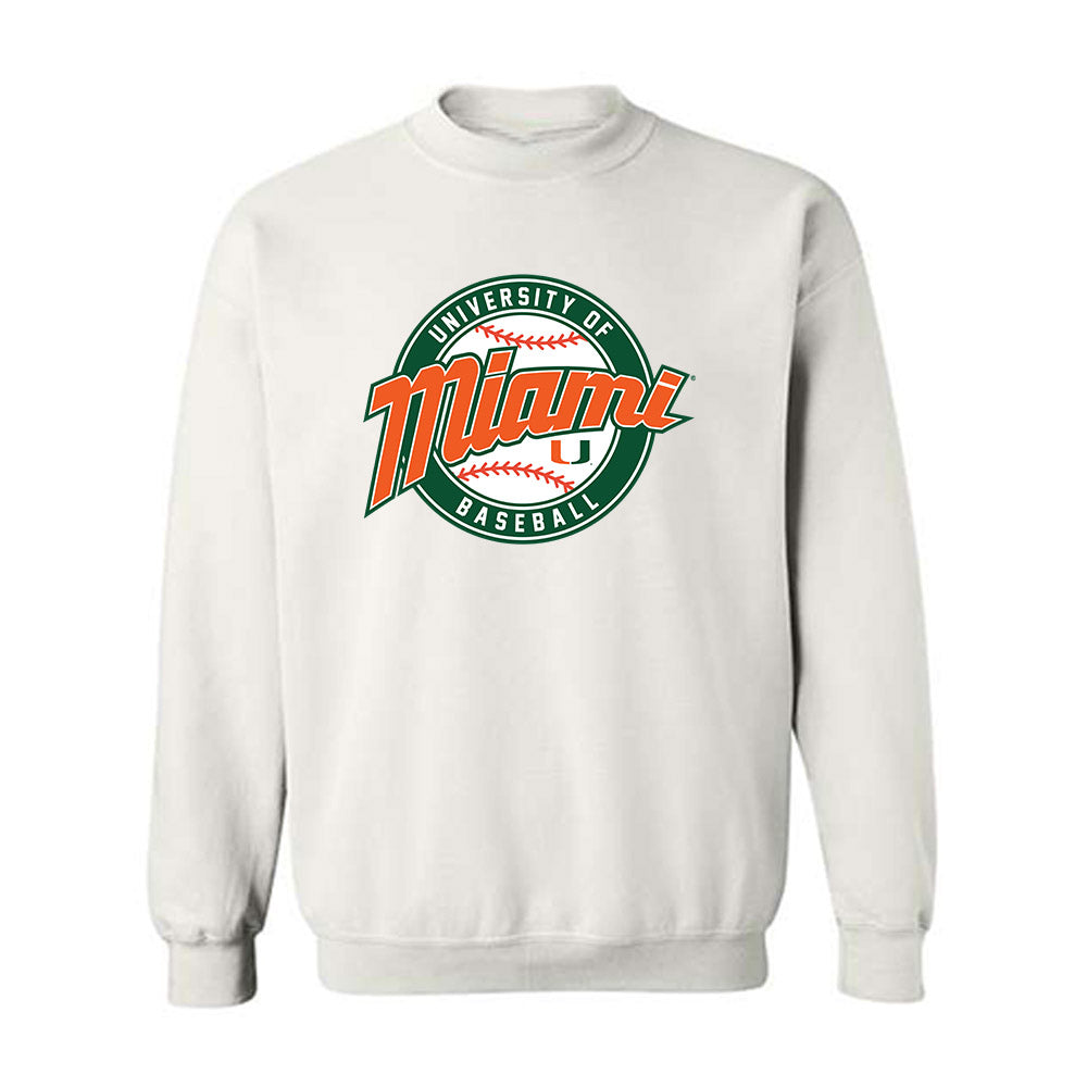 Miami - NCAA Baseball : Jake Lodgek - Sports Shersey Crewneck Sweatshirt-0
