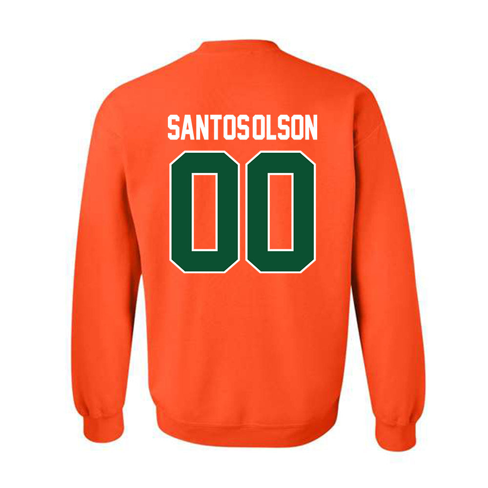 Miami - NCAA Baseball : Sebastian Santos-Olson - Sports Shersey Crewneck Sweatshirt-1