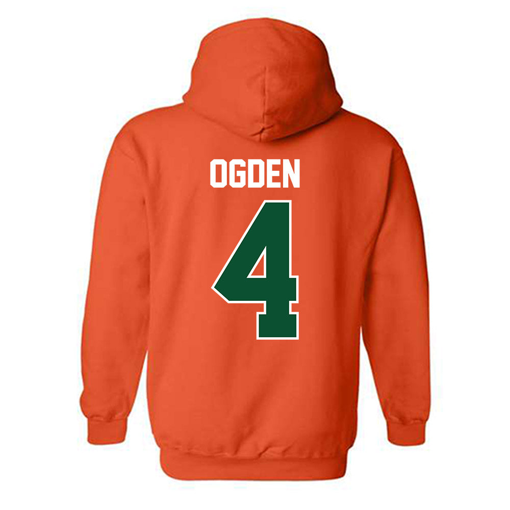 Miami - NCAA Baseball : Jake Ogden - Sports Shersey Hooded Sweatshirt-1