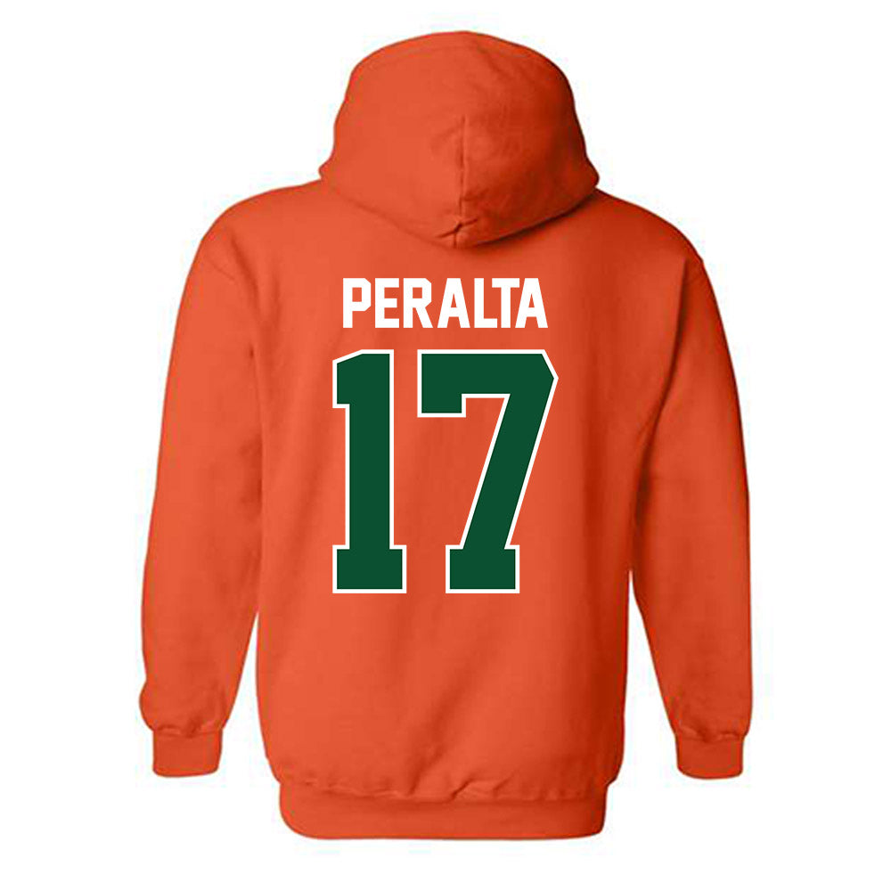 Miami - NCAA Baseball : Fabio Peralta - Sports Shersey Hooded Sweatshirt-1