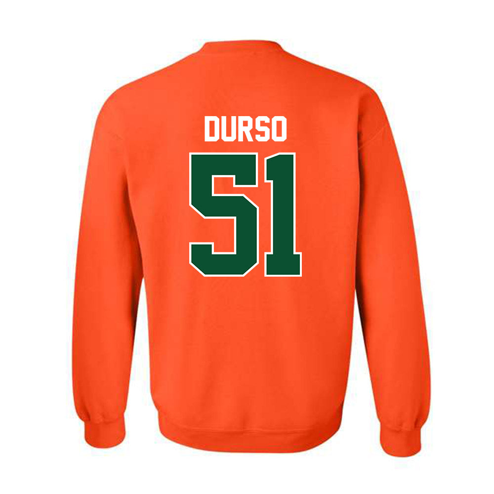 Miami - NCAA Baseball : Jack Durso - Sports Shersey Crewneck Sweatshirt-1