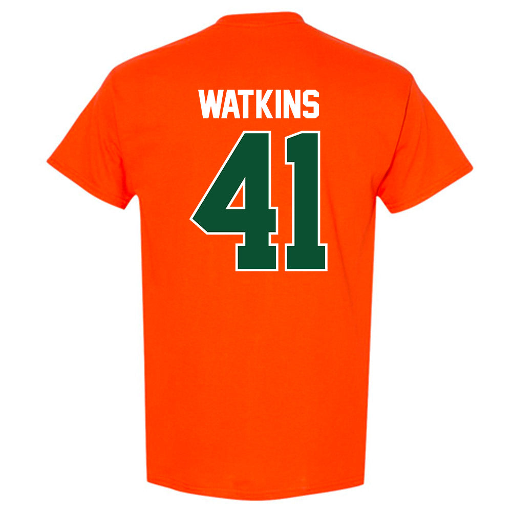 Miami - NCAA Baseball : Jailen Watkins - Sports Shersey T-Shirt-1