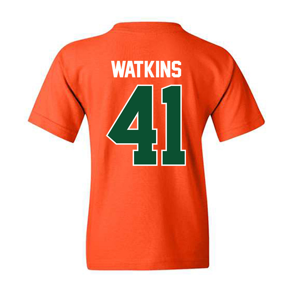 Miami - NCAA Baseball : Jailen Watkins - Sports Shersey Youth T-Shirt-1