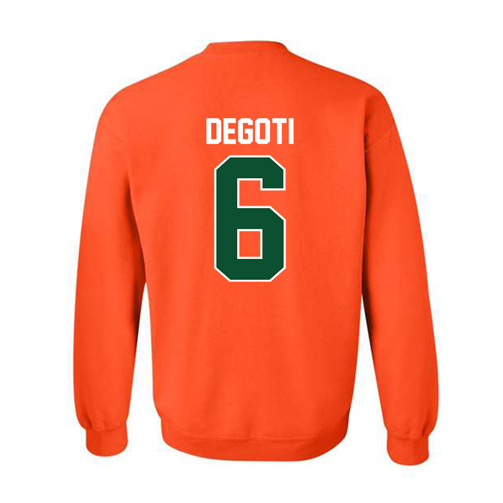 Miami - NCAA Baseball : Brandon DeGoti - Sports Shersey Crewneck Sweatshirt-1