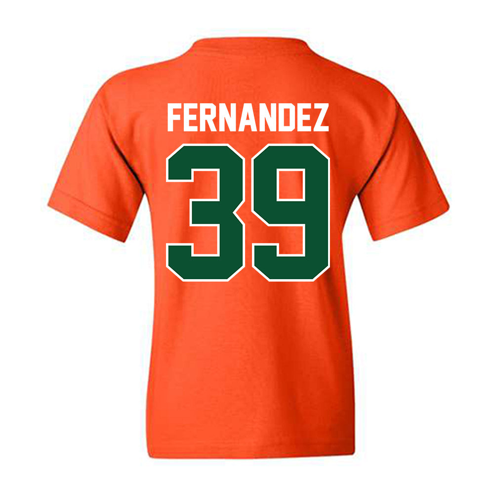 Miami - NCAA Baseball : Michael Fernandez - Sports Shersey Youth T-Shirt-1