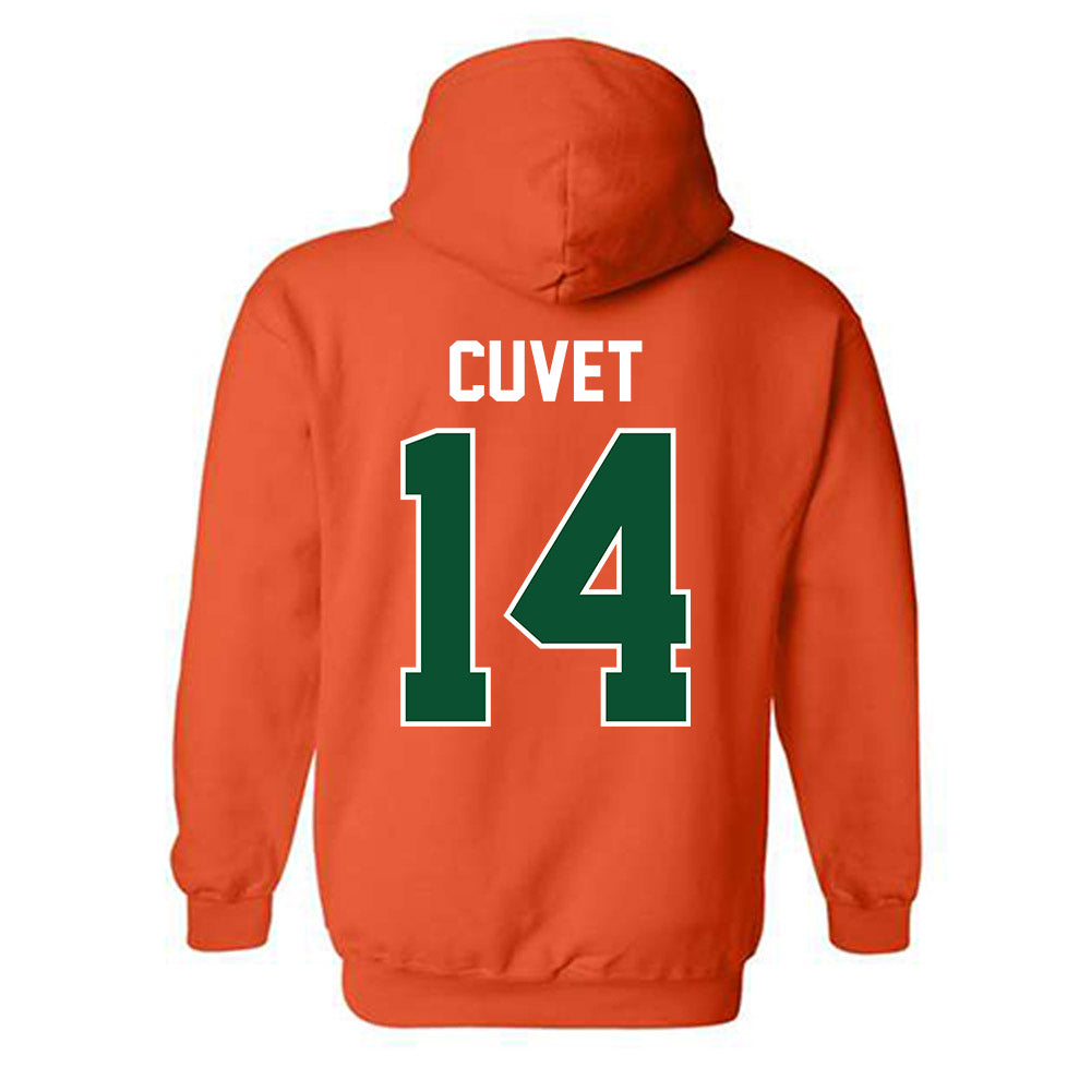 Miami - NCAA Baseball : Daniel Cuvet - Sports Shersey Hooded Sweatshirt-1