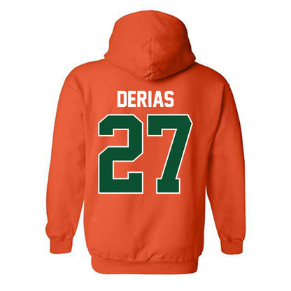 Miami - NCAA Baseball : Howard Tate DeRias - Sports Shersey Hooded Sweatshirt-1