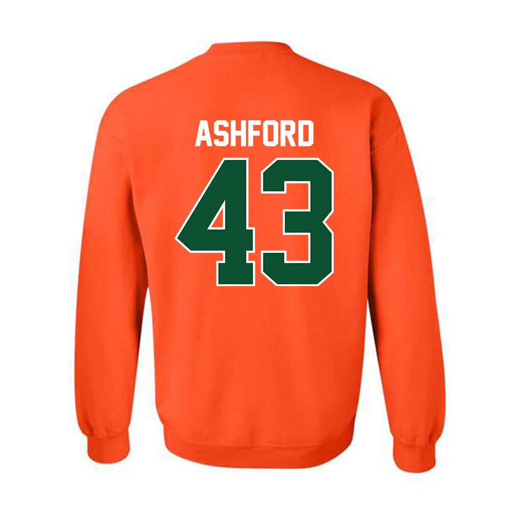 Miami - NCAA Baseball : Ryan Ashford - Sports Shersey Crewneck Sweatshirt-1