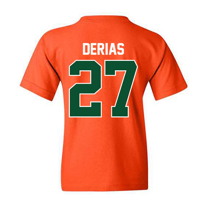 Miami - NCAA Baseball : Howard Tate DeRias - Sports Shersey Youth T-Shirt-1