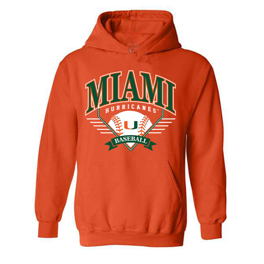 Miami - NCAA Baseball : Anthony Ciscar - Sports Shersey Hooded Sweatshirt-0