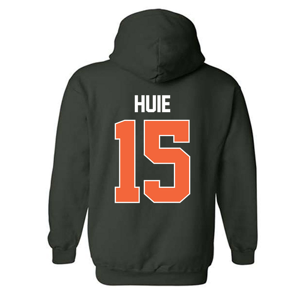 Miami - NCAA Men's Basketball : Kiree Huie - Sports Shersey Hooded Sweatshirt