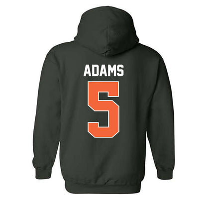 Miami - NCAA Women's Basketball : Ahnay Adams - Sports Shersey Hooded Sweatshirt