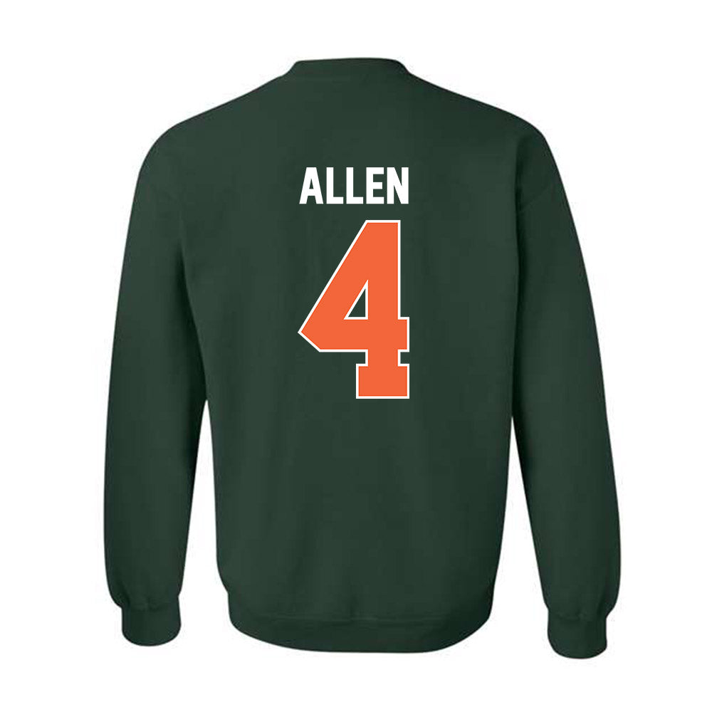 Miami - NCAA Men's Basketball : Marcus Allen - Sports Shersey Crewneck Sweatshirt-1