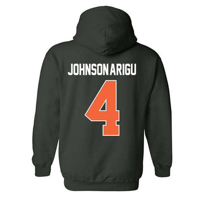 Miami - NCAA Men's Basketball : Isaiah Johnson-Arigu - Sports Shersey Hooded Sweatshirt