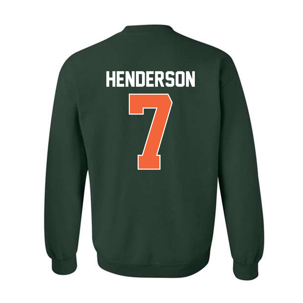 Miami - NCAA Men's Basketball : Shelton Henderson - Sports Shersey Crewneck Sweatshirt-1