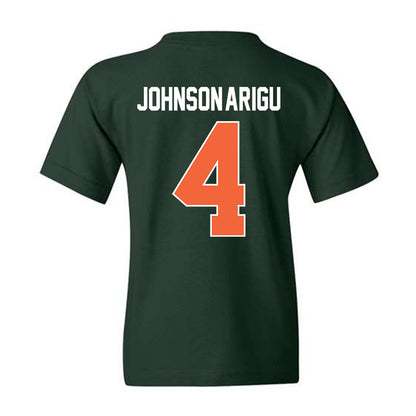 Miami - NCAA Men's Basketball : Isaiah Johnson-Arigu - Sports Shersey Youth T-Shirt