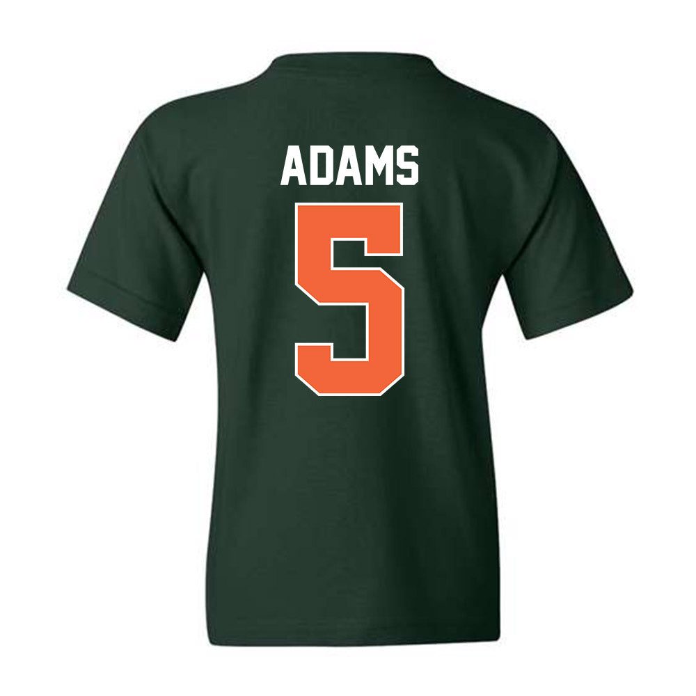 Miami - NCAA Women's Basketball : Ahnay Adams - Sports Shersey Youth T-Shirt