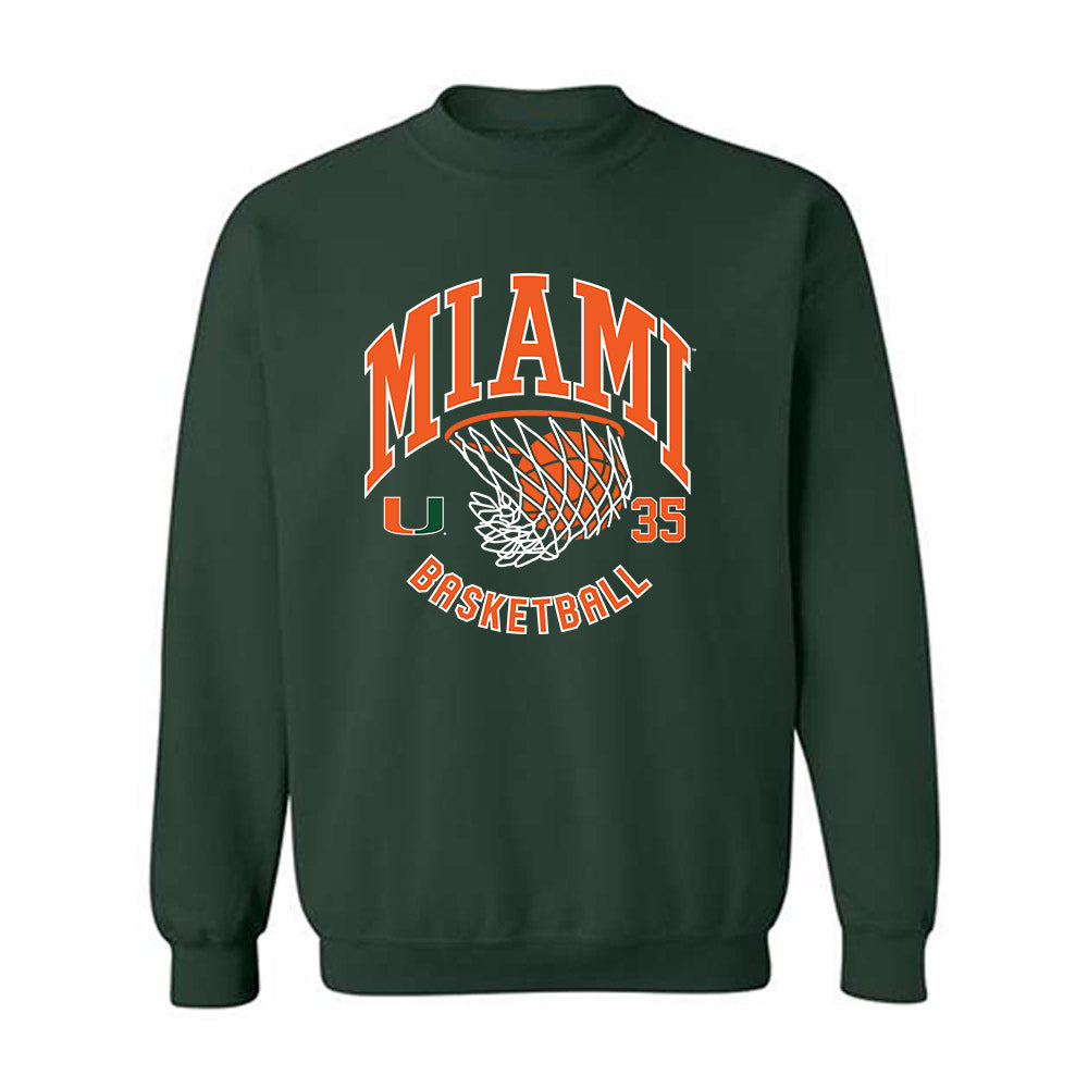 Miami - NCAA Men's Basketball : Dante Allen - Sports Shersey Crewneck Sweatshirt-0