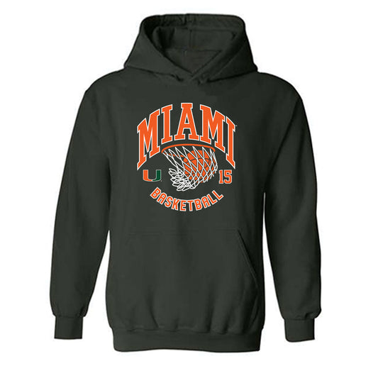 Miami - NCAA Men's Basketball : Kiree Huie - Sports Shersey Hooded Sweatshirt