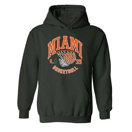 Miami - NCAA Men's Basketball : Dante Allen - Sports Shersey Hooded Sweatshirt-0